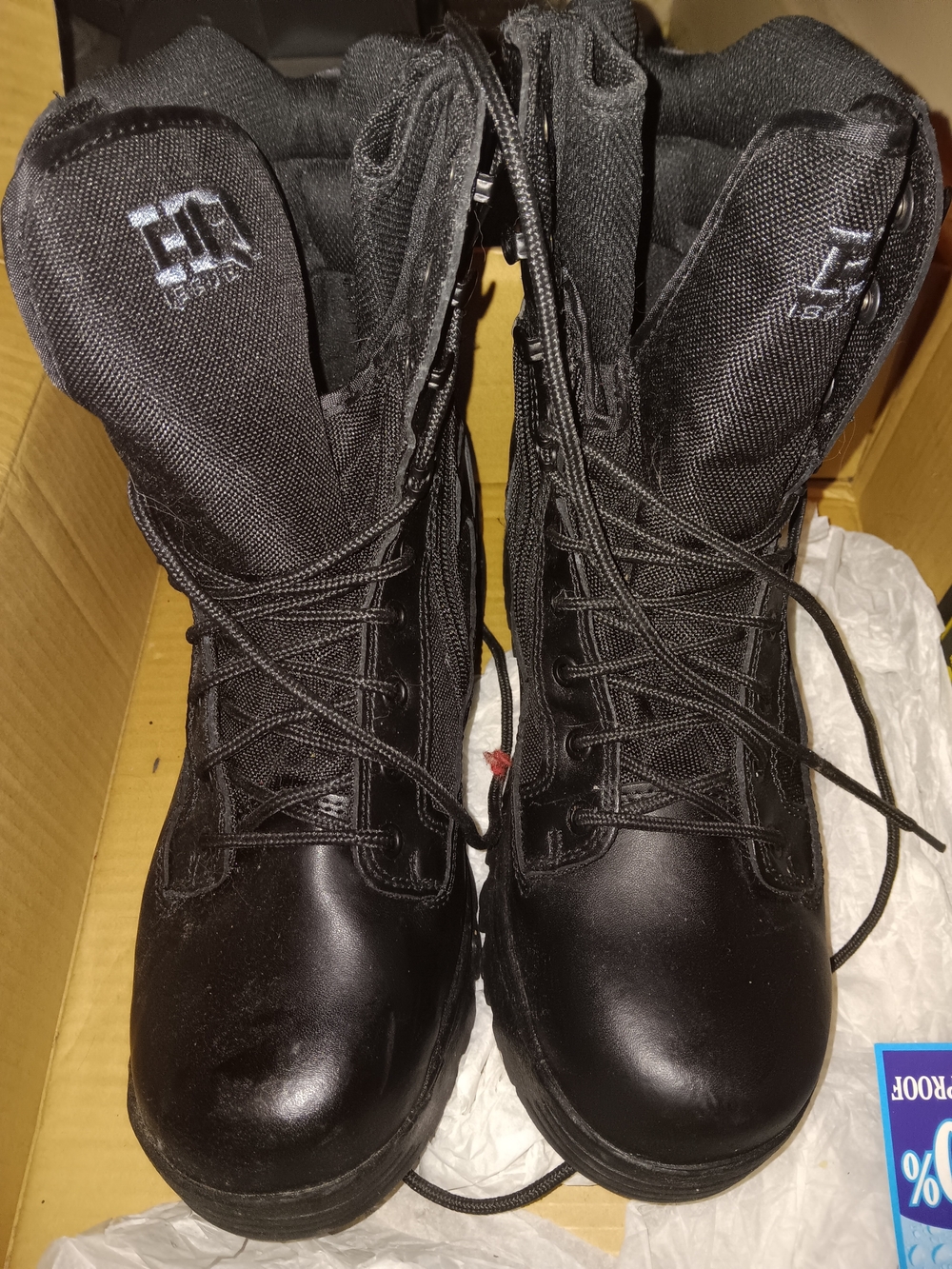 Tactical Men's Black Lace-Up Boots